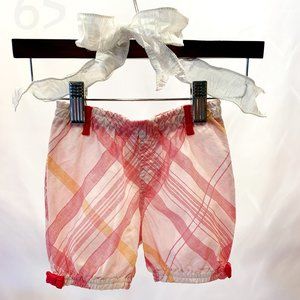 Burberry Pink Plaid Shorts - 6M